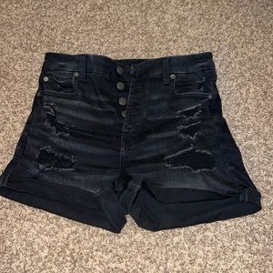 black american eagle jean shorts
